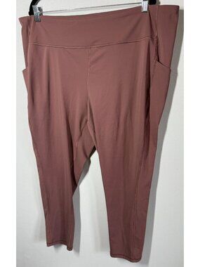 Tek Gear UltraStretch Performance Full Length Active Legging PInk 3X Hip Pockets